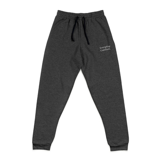Embroidered 'Enjoy The Ride' Joggers — Cozy Charcoal Sweatpants