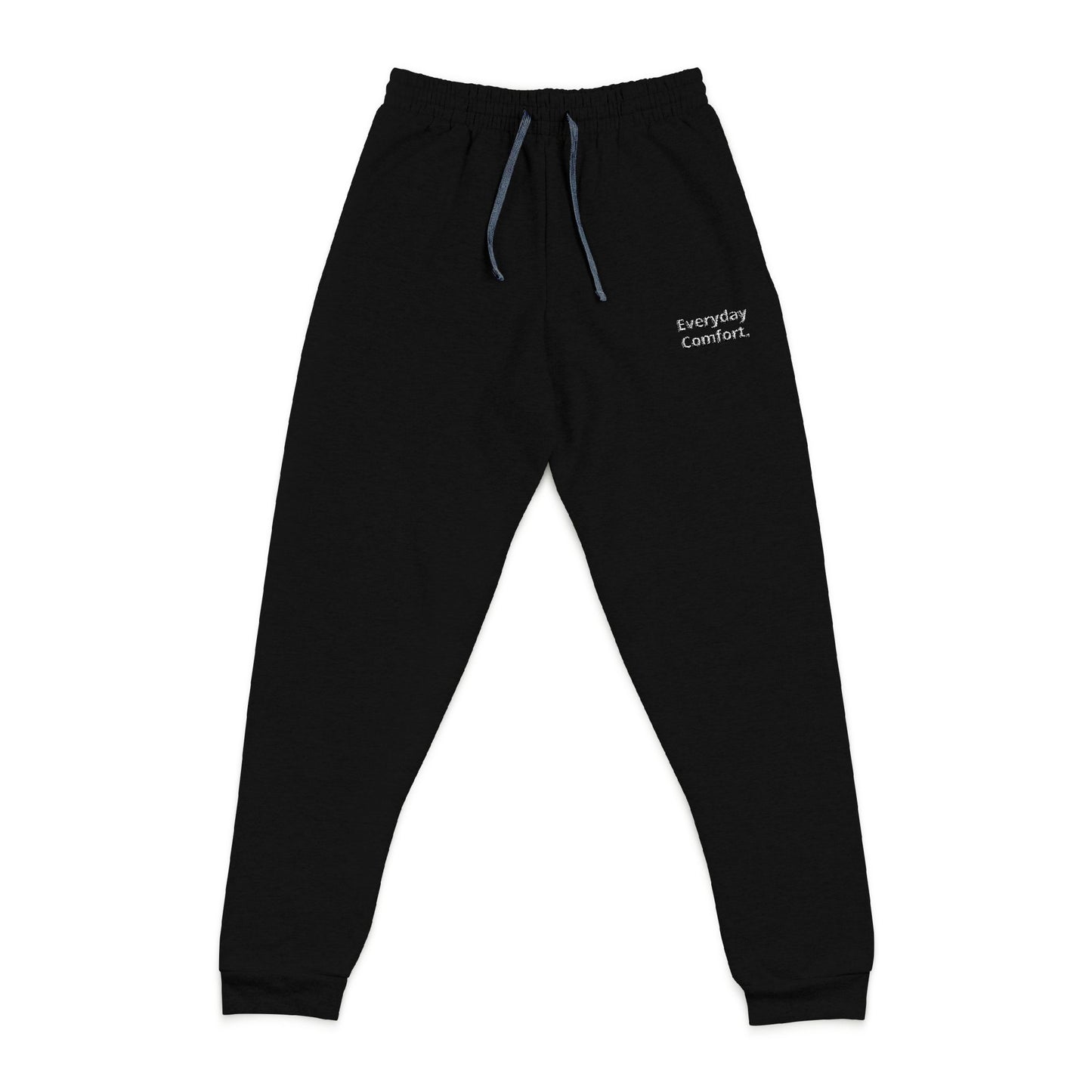 Embroidered 'Enjoy The Ride' Joggers — Cozy Charcoal Sweatpants